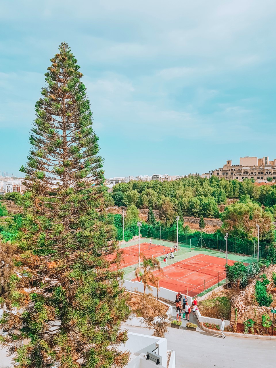 Challenge yourself to a tennis match on one of our on-site courts!